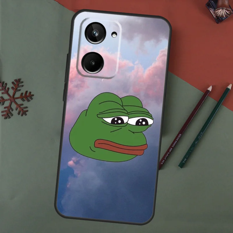 Sad Frog pepe meme Case For Realme GT Neo 5 3 T 2 T 8 9 10 11 Pro Plus C15 C25s C21Y C30 C31 C33 C35 C53 C55