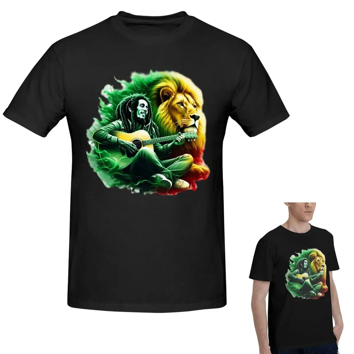 

100% Cotton Bob Marley One Love T-Shirt Men's Classic Oversized T Shirt Men Crew Neck Summer Shirts Tops S-6XL