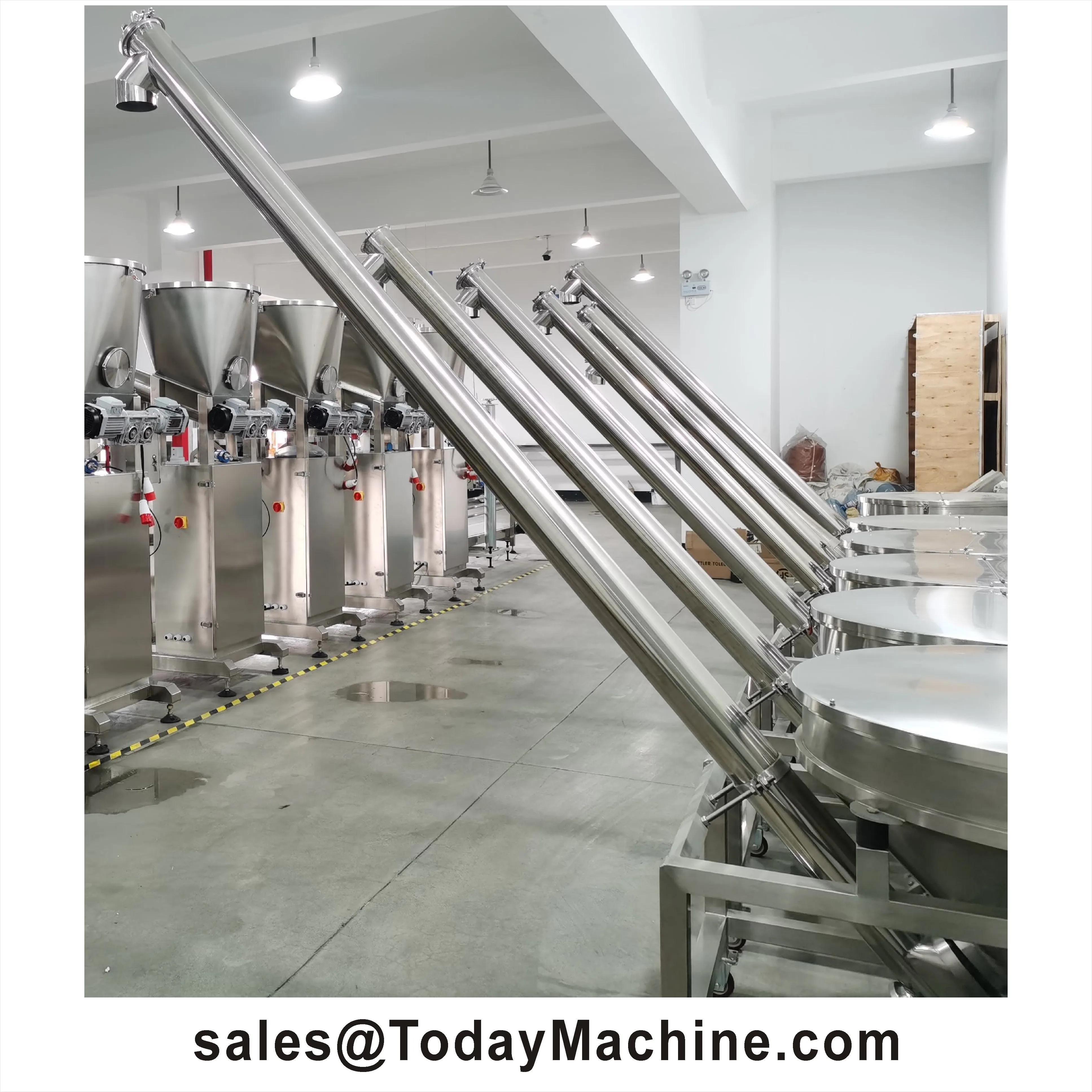 304 Stainless Steel Screw Conveyor, Spiral Conveyer Supports Customization.