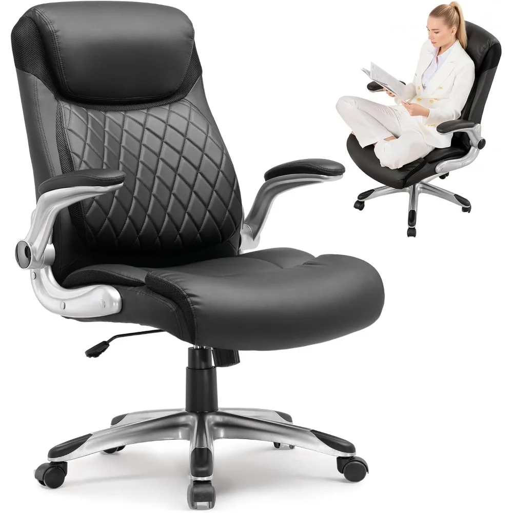 

Big and Tall High Back Office Chair 400LBS Wide Leather Executive Chair , Comfy Desk Gaming Chairs