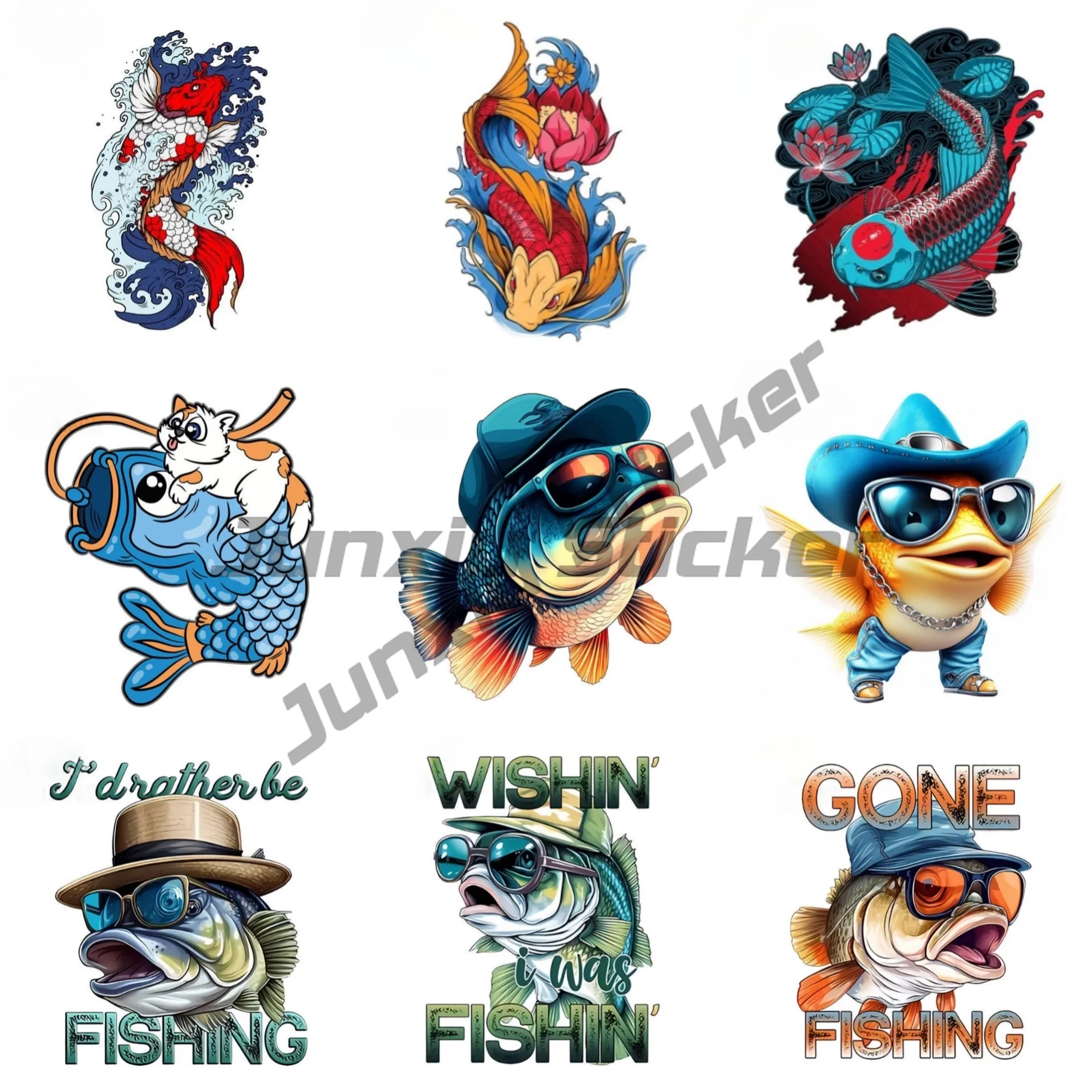 

Koi Fish Car Stickers Motorcycle Windows Camping Car Accessories