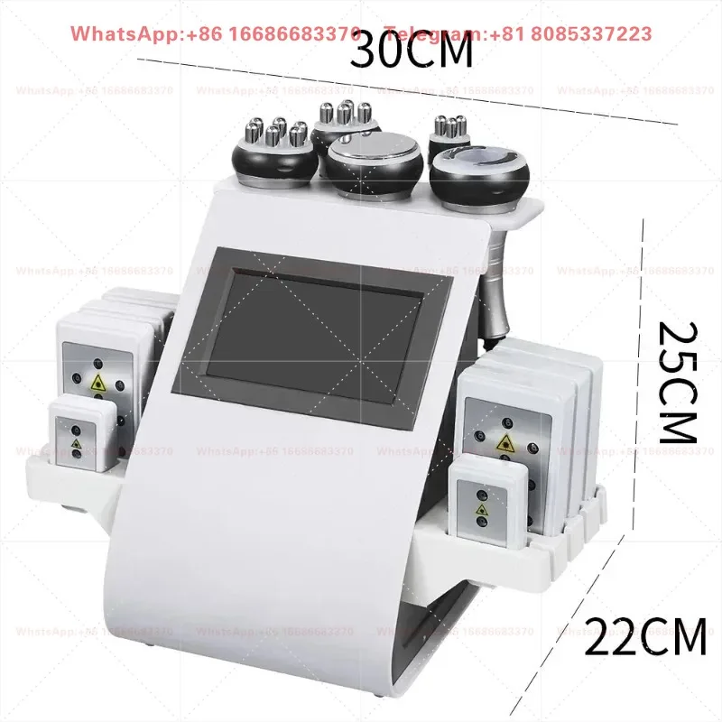 Portable Multifunctional Rf 40k Vacuum Rf Pads 6 In 1 Cavitation Machine System Body Slim Machine