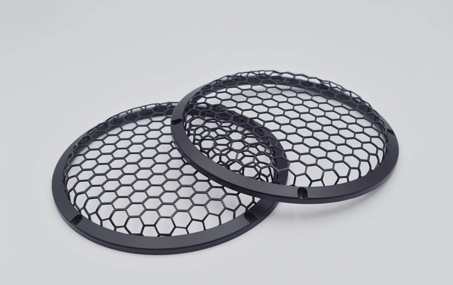 Aluminum mesh cover for 8-inch mid-bass speaker of car/home audio system - Rear compartment modification