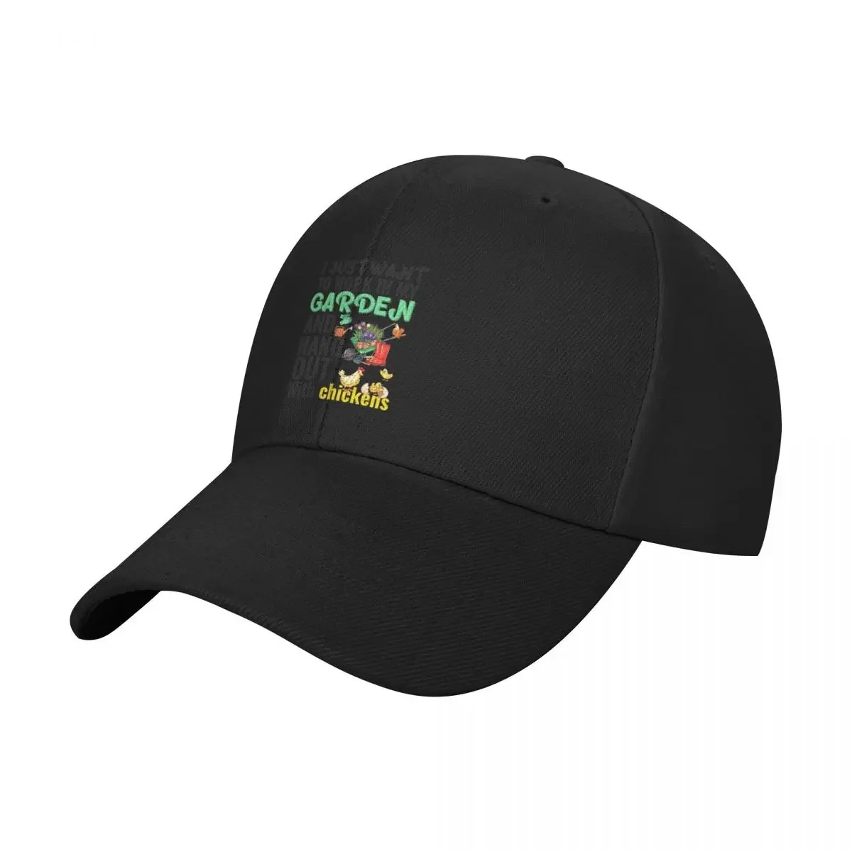 i just want to work in my garden and hang out with chickens Baseball Cap Designer Hat Rugby Golf Mens Caps Women's