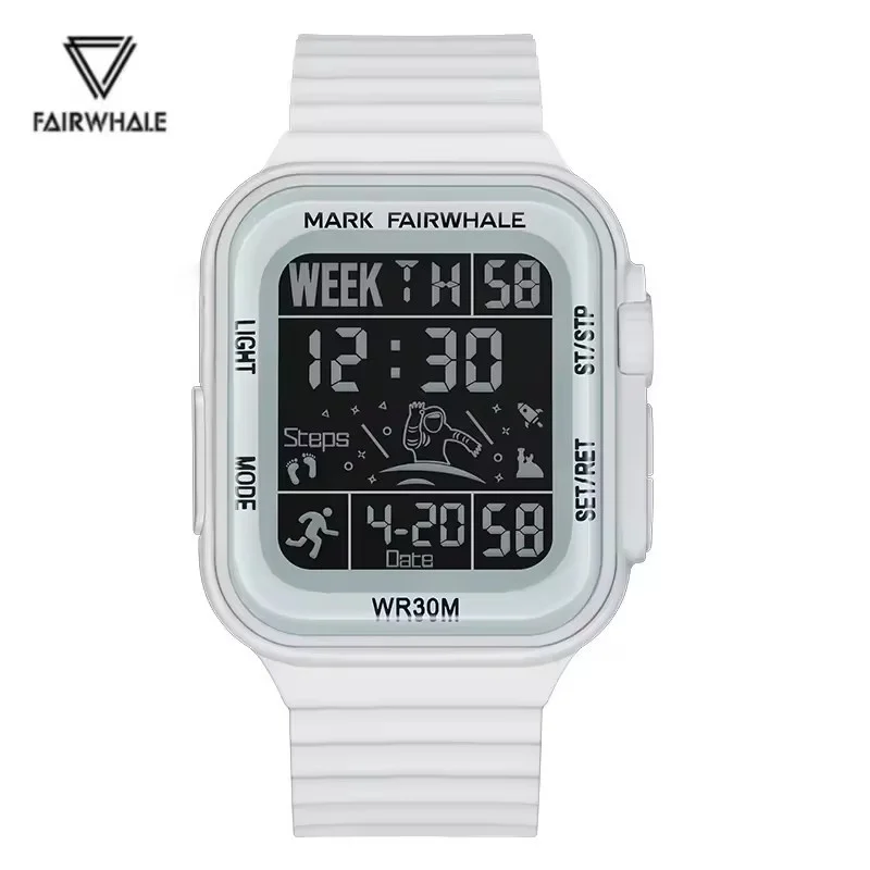 

Mark Fairwhale 4430, повседневные электронные часы со светящимся календарем, водонепроницаемые спортивные модные мужские и женские цифровые часы reloj hombre