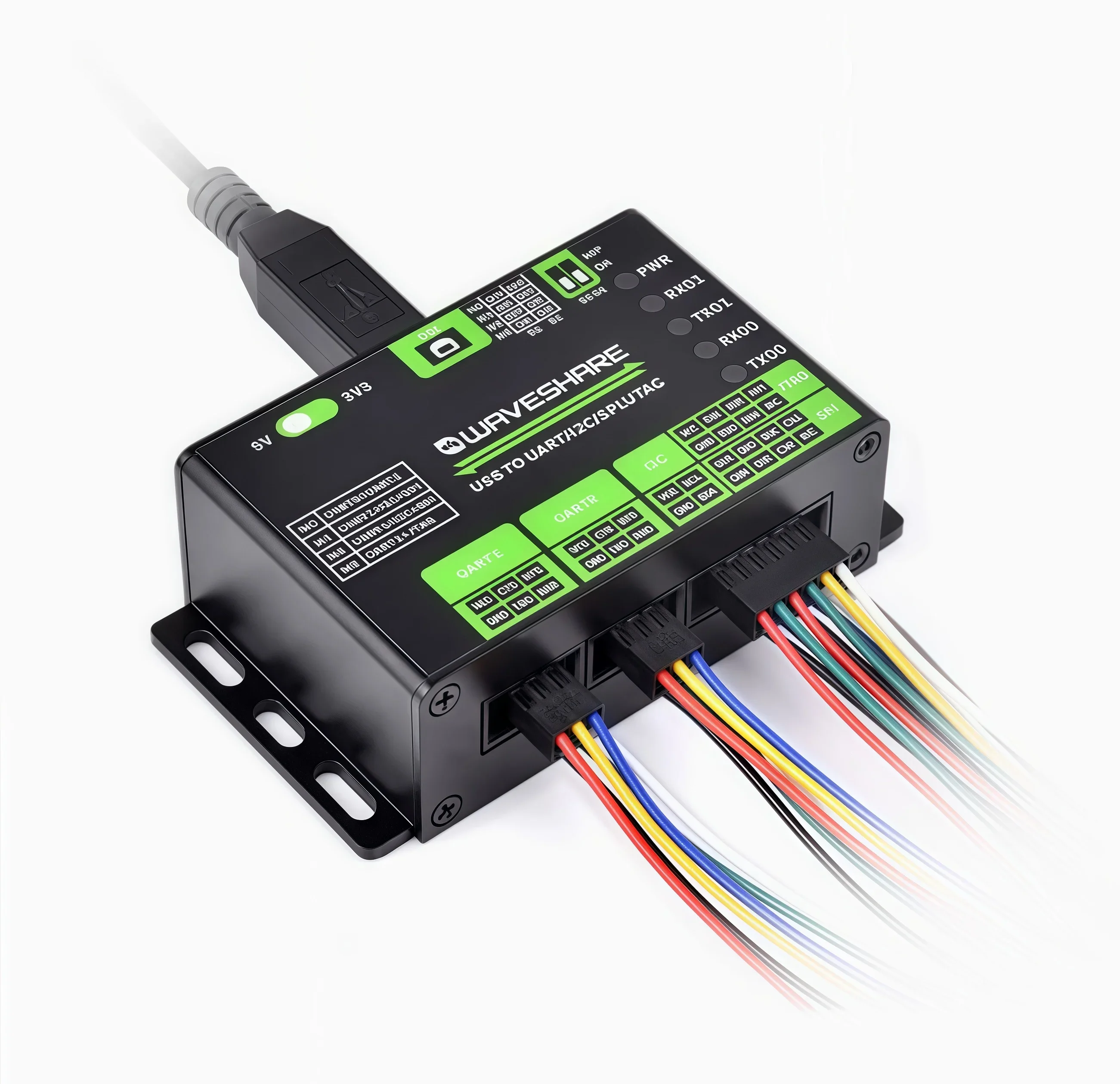 USB to UART/I2C/SPI/JTAG 컨버터 다운로더 시리얼 포트 모듈 알루미늄 합금 쉘