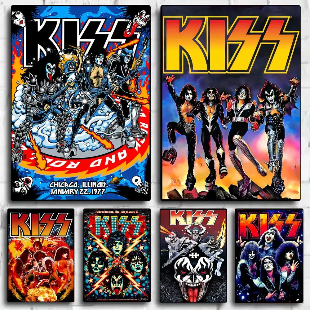 Rock Band Album K-Kiss Poster Decorative Wall Art Sticker Mural Print for Bedroom Living Room Hallway Home Decor Gift
