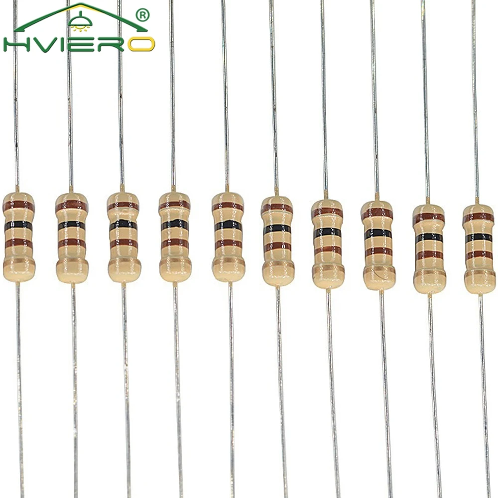 500Pcs 470 Ohm Resistors 1/4W Cylinder for DC 12V LEDs High-power 470R 5% Carbon Film Resistor Direct Insertion Four Color Ring