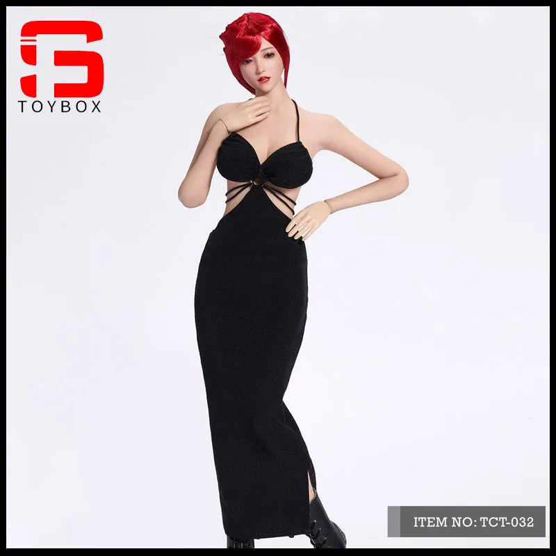 Toyscentre TCT-032 1/6 Scale Female Sexy Backless Black Evening Dress Clothes Model Fit 12-inch Soldier Action Figure Body Dolls