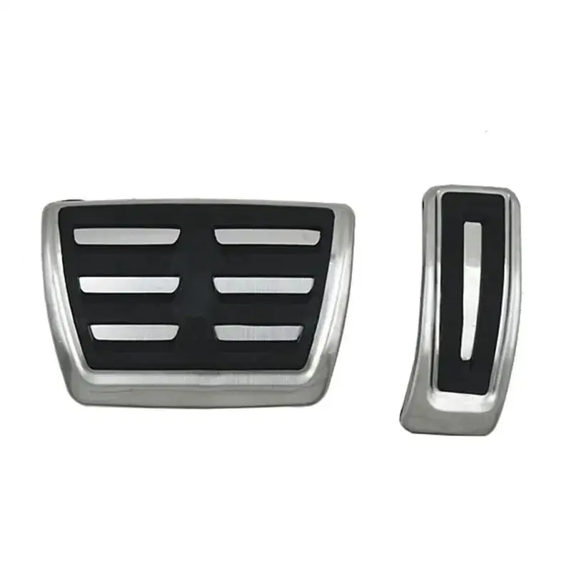 3pcs LHD Stainless Steel Auto Fuel Brake Footrest Pedal Cover Cap Pad Cover Set For Audi A6 C8 Type 4K 2019-2024 A7 2021 - view 3