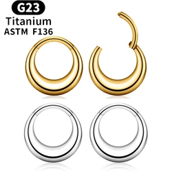 ASTM F136 G23 Titanium Piercing Nose Rings Septum Hoops Crescent-Shaped 16G Ear Cartilage Tragus Helix Earrings Body Jewelry