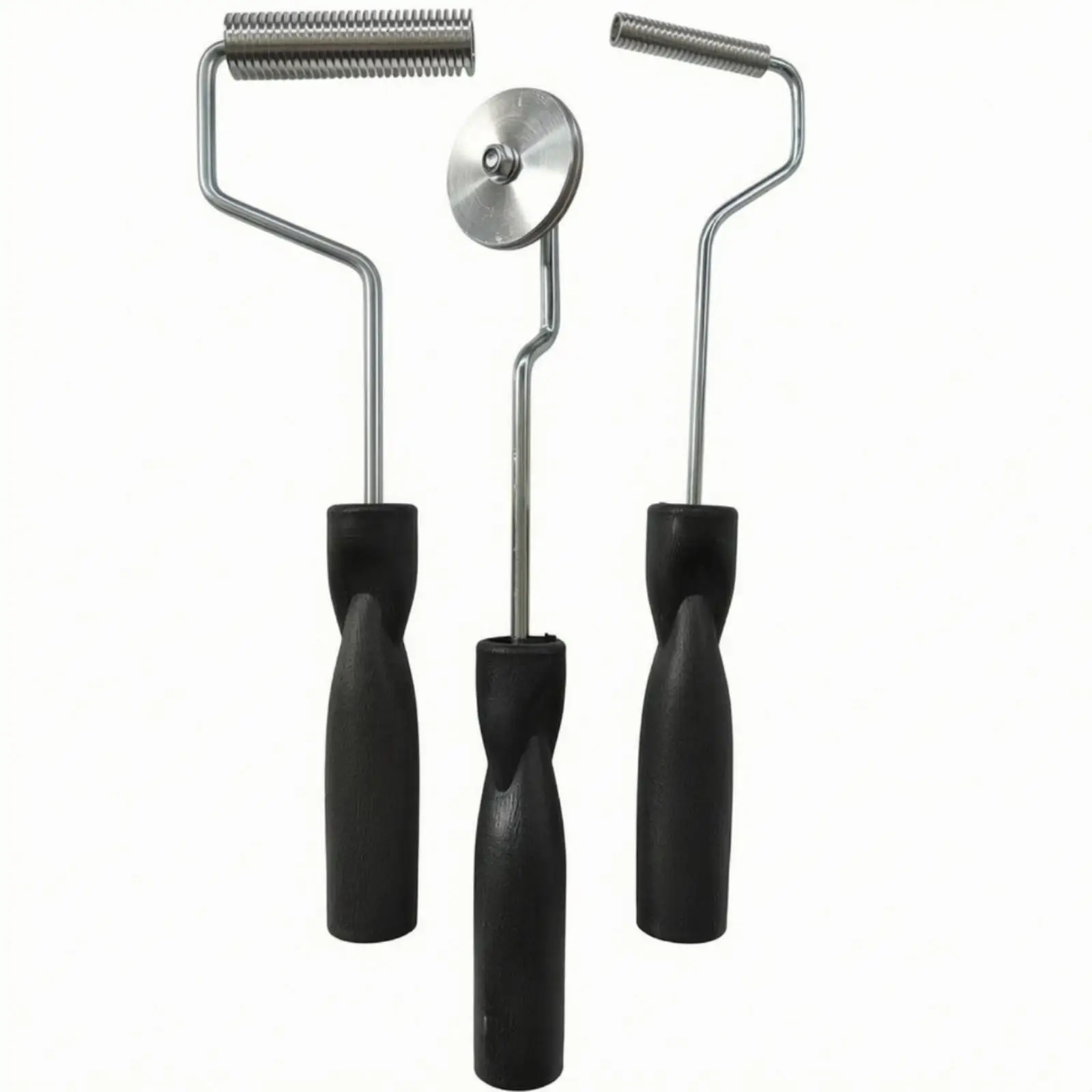 3 Pieces Fiberglass Roller Tool Aluminum Alloy Defoaming Roller Ribbed Bubble Paddle Tool for Resin Crafters, Workshop