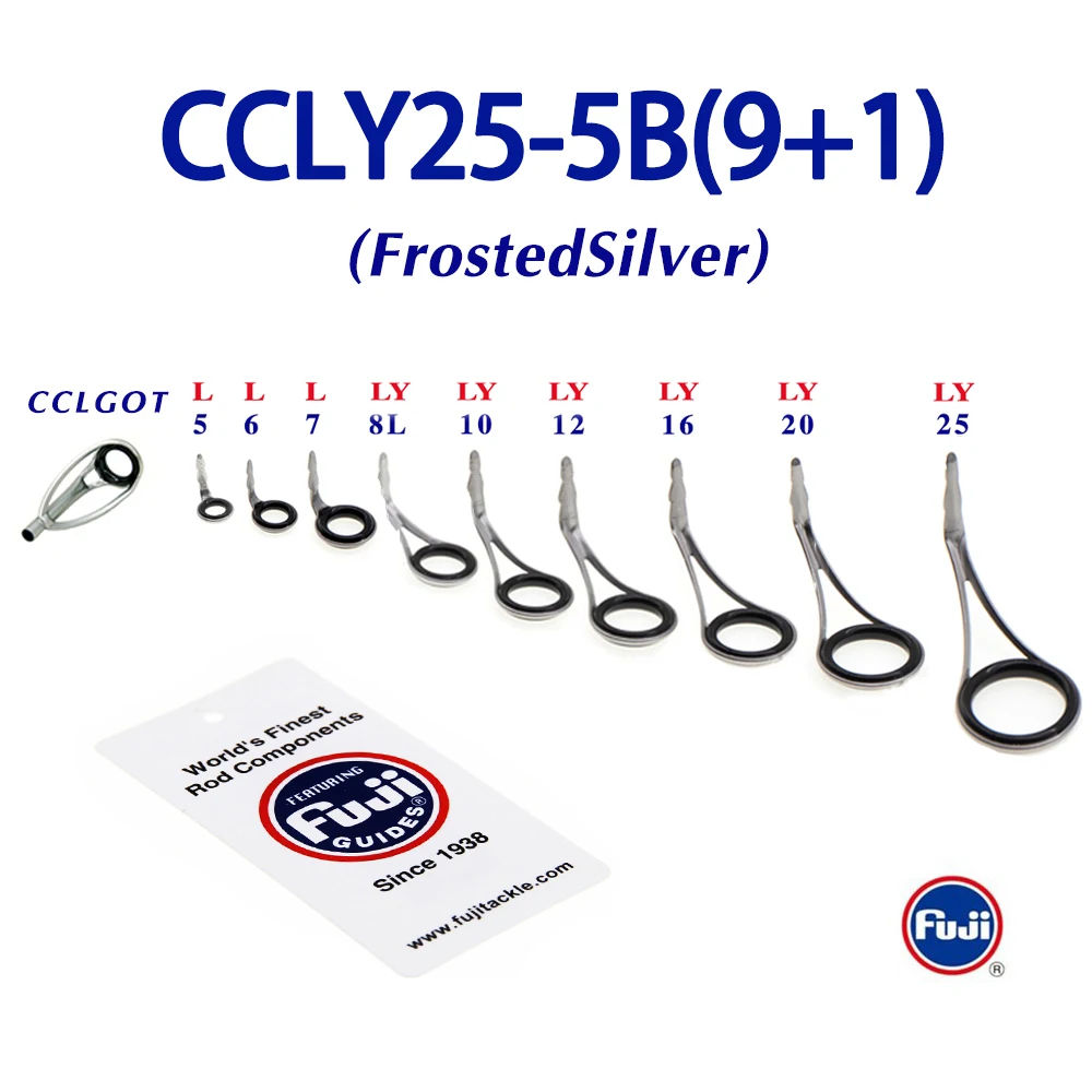 Set Guida Originale Fuji Ly Componenti Per Canna Da Pesca Spin Per Acqua Fresca Leggera, Esca Per Sale Leggero E Canne Per Barche Leggere