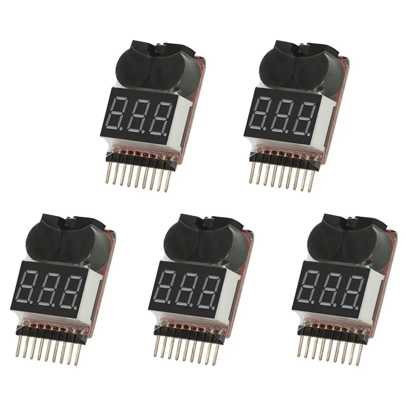 AS95-5X BBX1-8S 1-8S 2IN1 Lipo バッテリー電圧テスター/バッテリー電圧チェッカーデュアルスピーカー、ケースなし