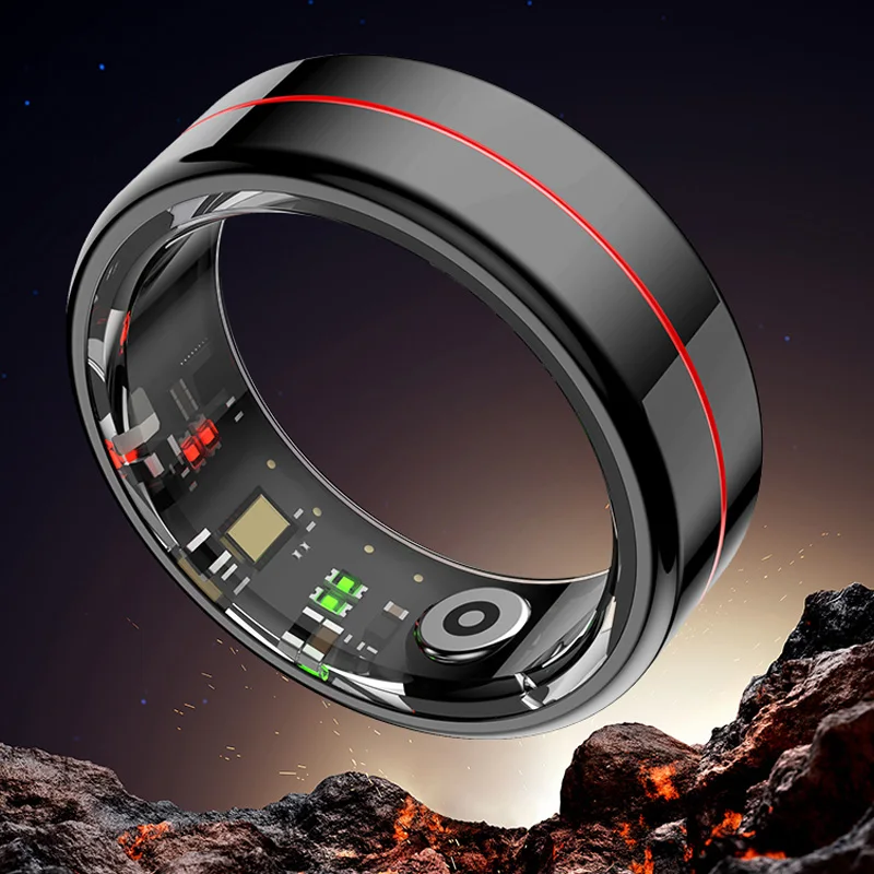 

R04 Смарт-кольца для мужчин и женщин с чехлом для зарядки, монитор здоровья и сна, умное кольцо, 5 атм, водонепроницаемое, с несколькими спортивными режимами, управление камерой