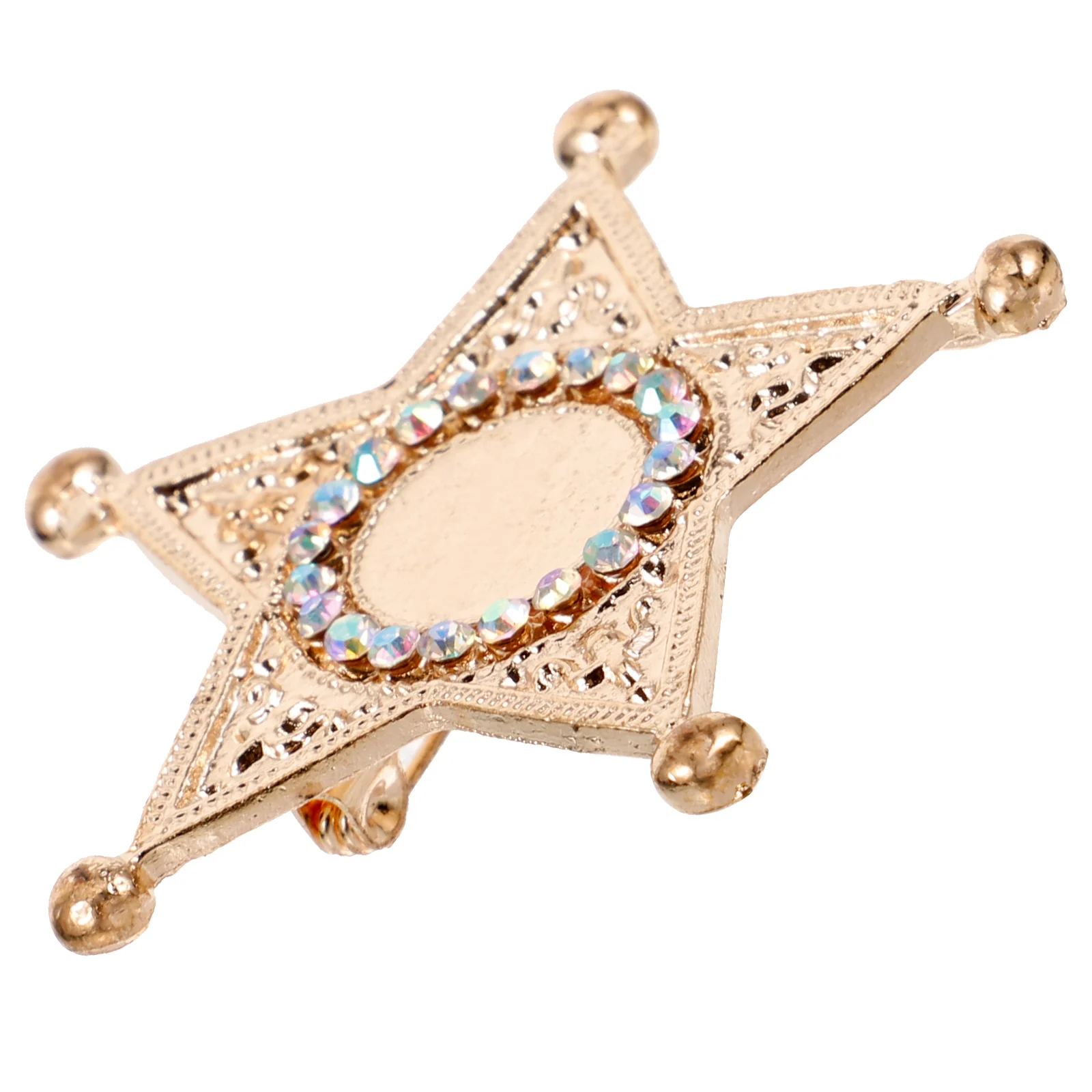 

Pentagram Brooch Yellow Star Lapel Fashion Accessories for Backpacks Clothes Badges Rhinestone Brooch For Clothes Pin Women
