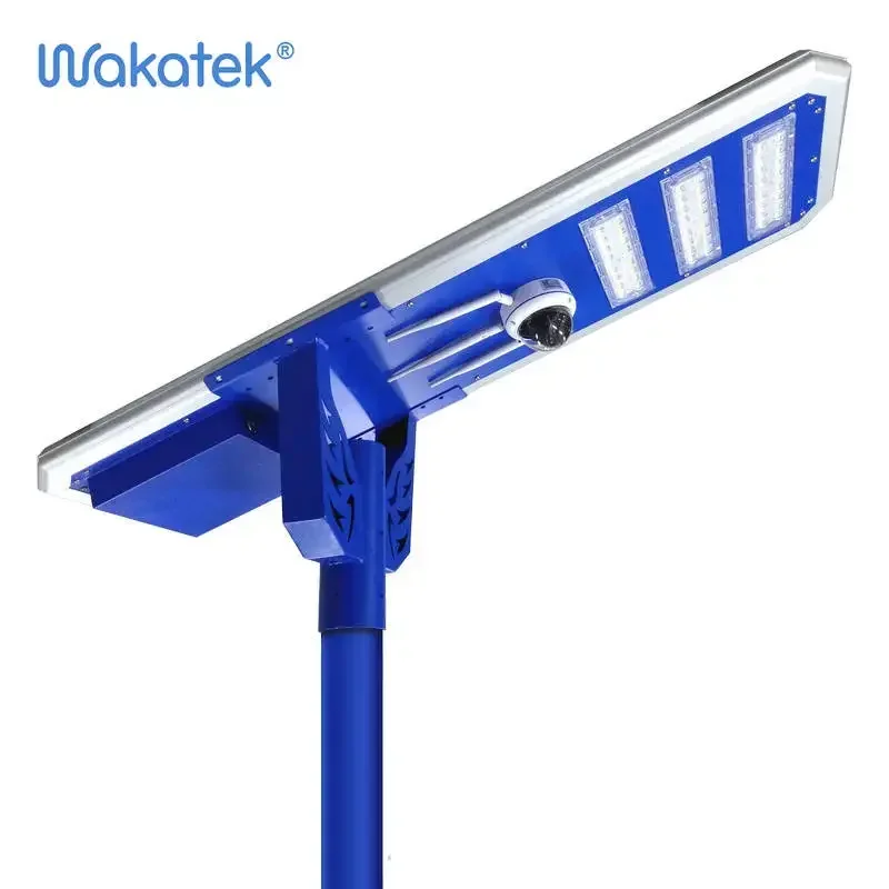 

WAKATEK outdoor led solar street light with outdoor cctv camera