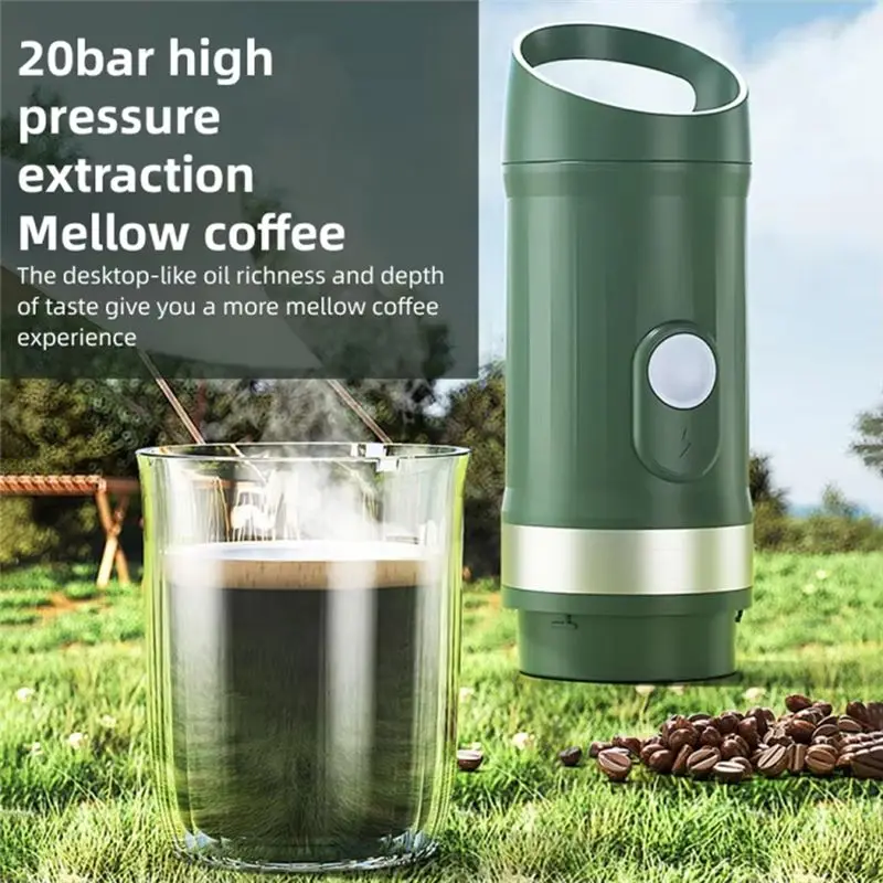 Portable Electric Espresso Coffee Maker Cordless With Heat Brew Functionality Compact Single Cup Mini Coffee Machine