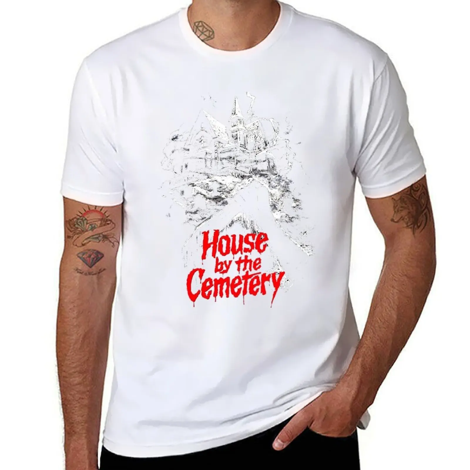 

House by the Cemetery (Transparent) T-Shirt cotton t shirts man 100% t shirt men 100% cotton luxury brand T-Shirt