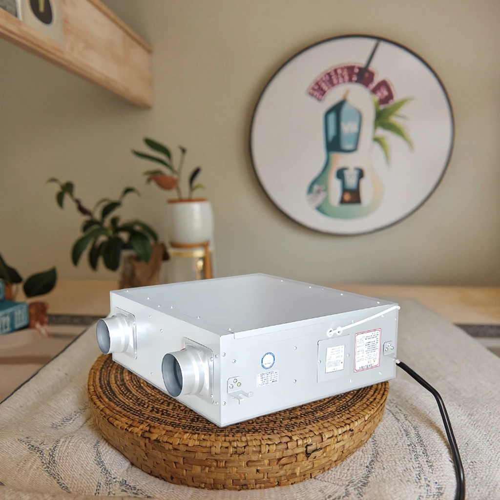 Innovative Bidirectional Flow Fresh Air Ventilator with Copper-Core Motor and Removable Primary Filter for Easy Maintenance