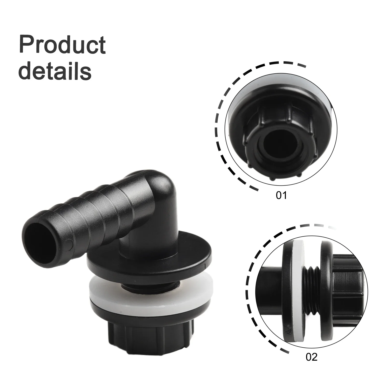 Elbow Connector High Quality New Arrive Plastic Water Tank Outlet Connector Watering Equipment 3 Points Drain Adapter