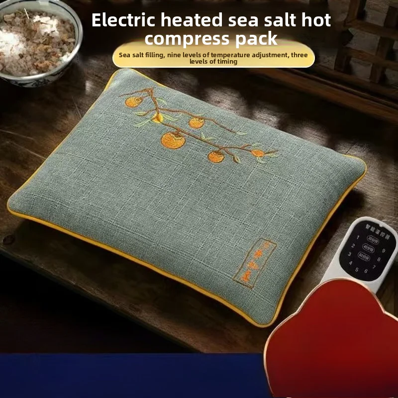 Coarse Salt Hot Compress Bag Electric Heating Salt Bag Shoulder and Neck Household Warm Palace Belt Hot Compress Bag