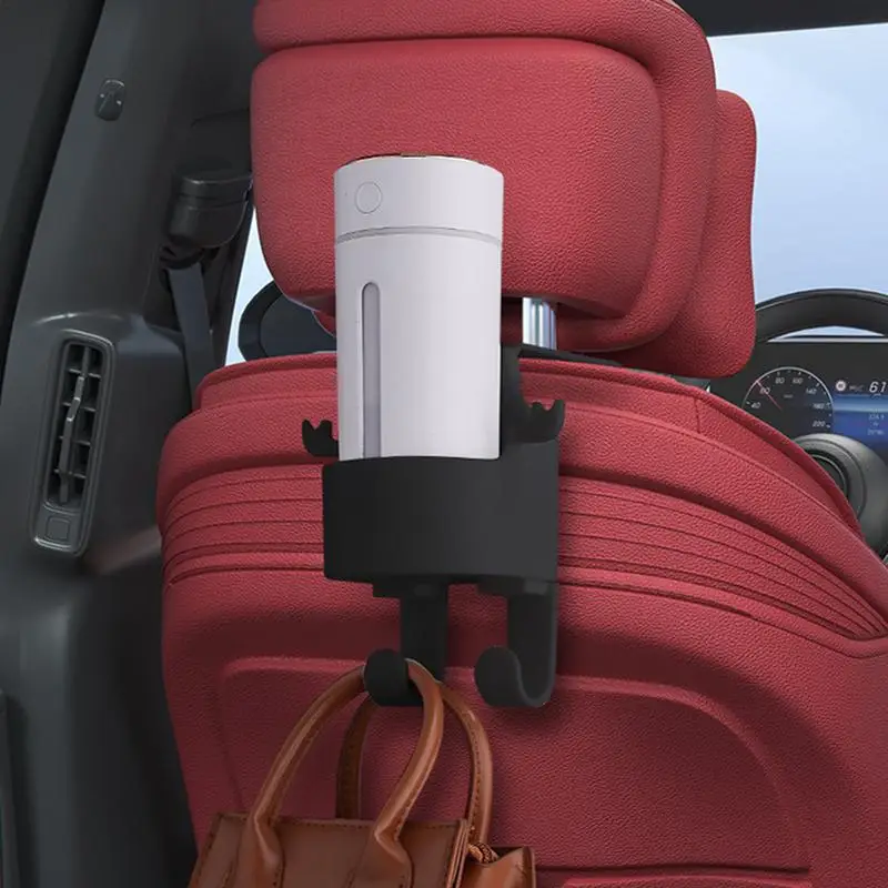 Backseat Cup Holder For Car Multifunction Automotive Headrest Drink Holder Hook Hanger For Beverage Bottles Coffee Cups Drinks