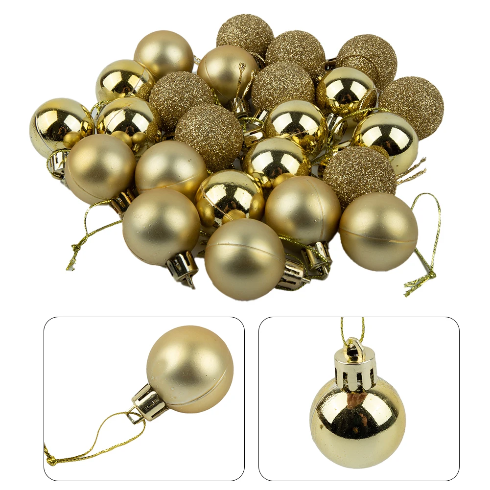 

Christmas Ornaments 3cm Hanging Plastic Balls Set Xmas Tree Decorations For Holiday Wedding Party Home Baby Gifts Toys