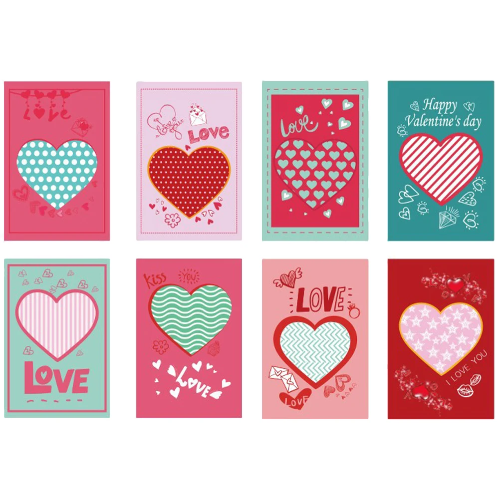 

40 Sheets Greeting Card Eco Friendly Valentine Day Anniversary Party Invitation Heart Greeting Card Premium Paper