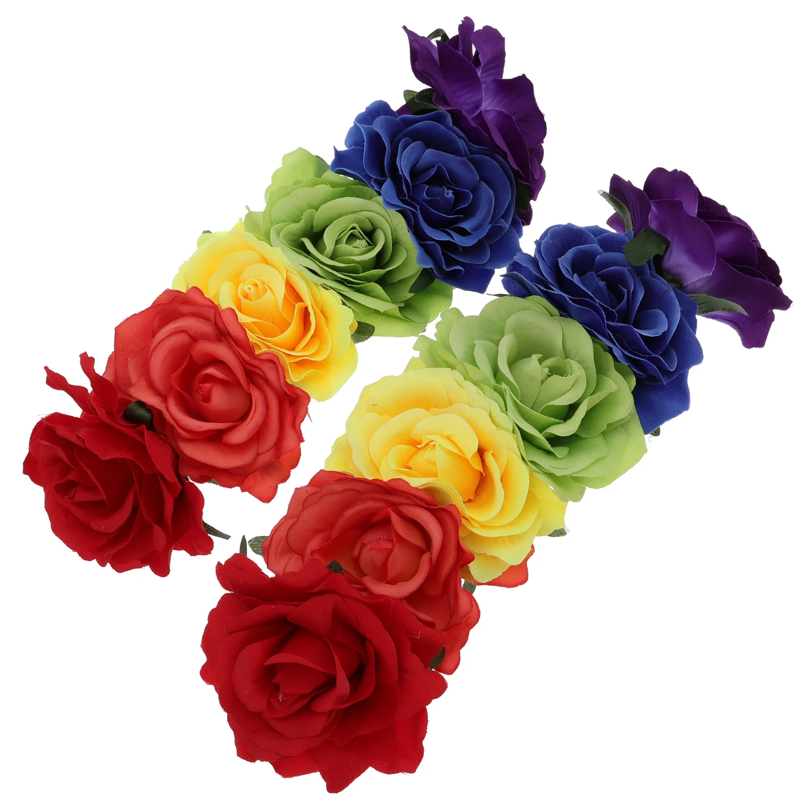 

2Pcs Rainbow Flower Headb Headb Elastic Hoop Hair Wreath Lightweight Comfortable Adult Kids Party Wedding Floral