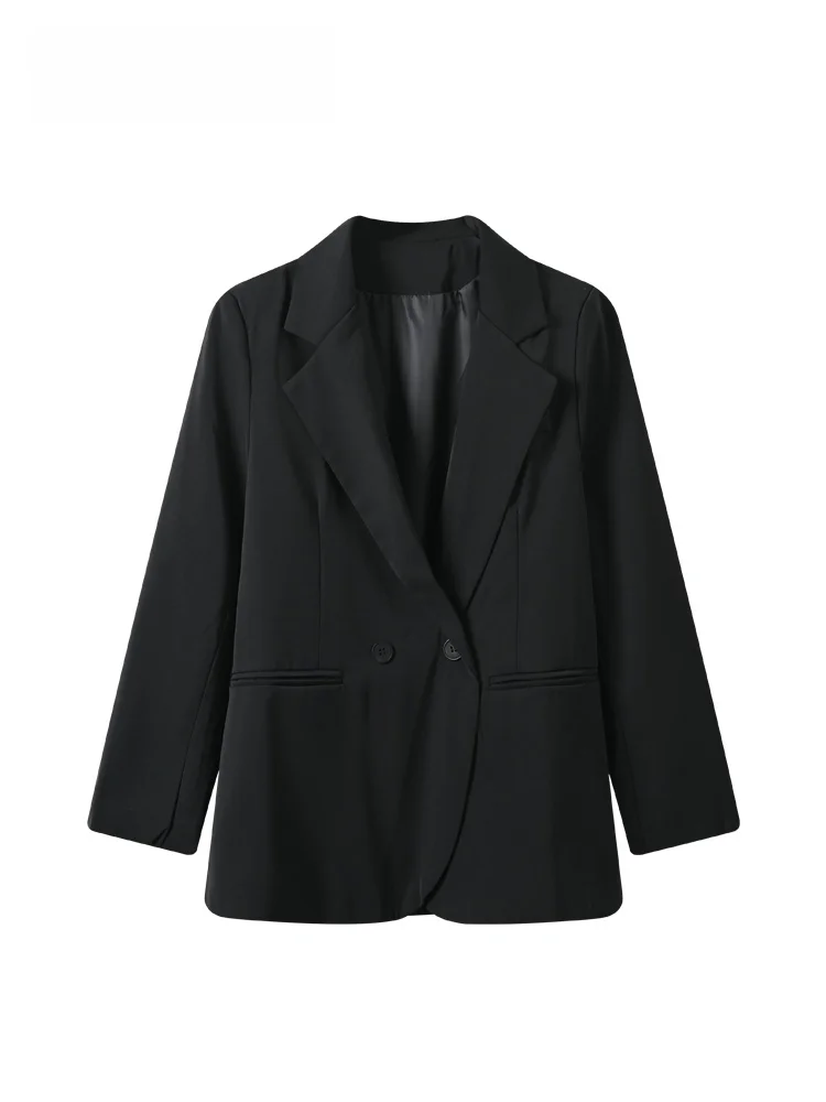 

Женский пиджак CaraCLUB больших размеров с длинным рукавом, весенняя новинка, модный универсальный топ, стройнящий силуэт, повседневный, в полоску