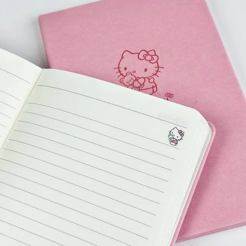 

1PC Sanrio Hello kitty Cartoon Cute Pink Notebook A5 Student Handbook Diary Wireless Adhesive Coloring Birthday Gift