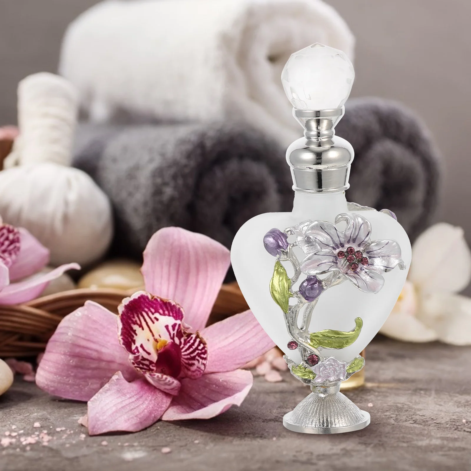 シックで繊細なエッセンシャルオイルボトル香水ガラス装飾多目的デスクトップデコレーションポータブル香水ボトルデコレーション