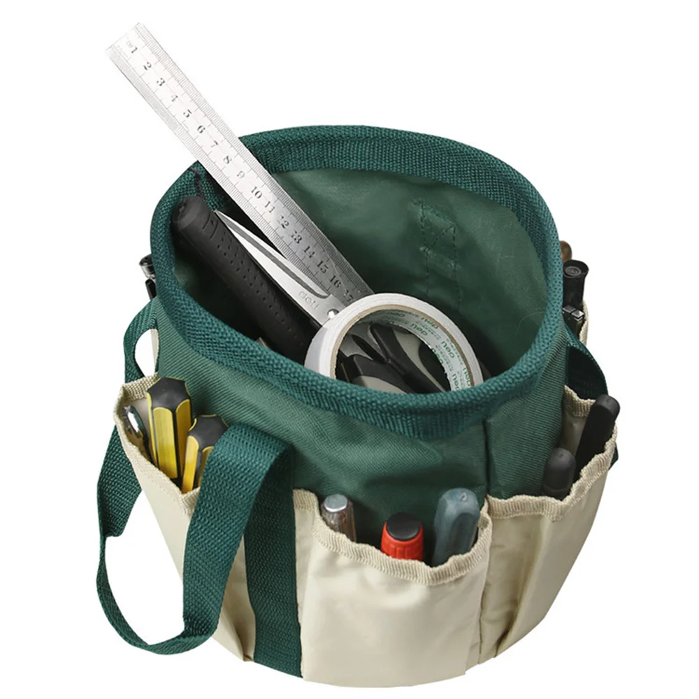 Portable Barrel Tool Bucket Bag 6 Pocket Garden Small Kit Hardware Accessories Tool Bucket Organizer 3.5 Gallon