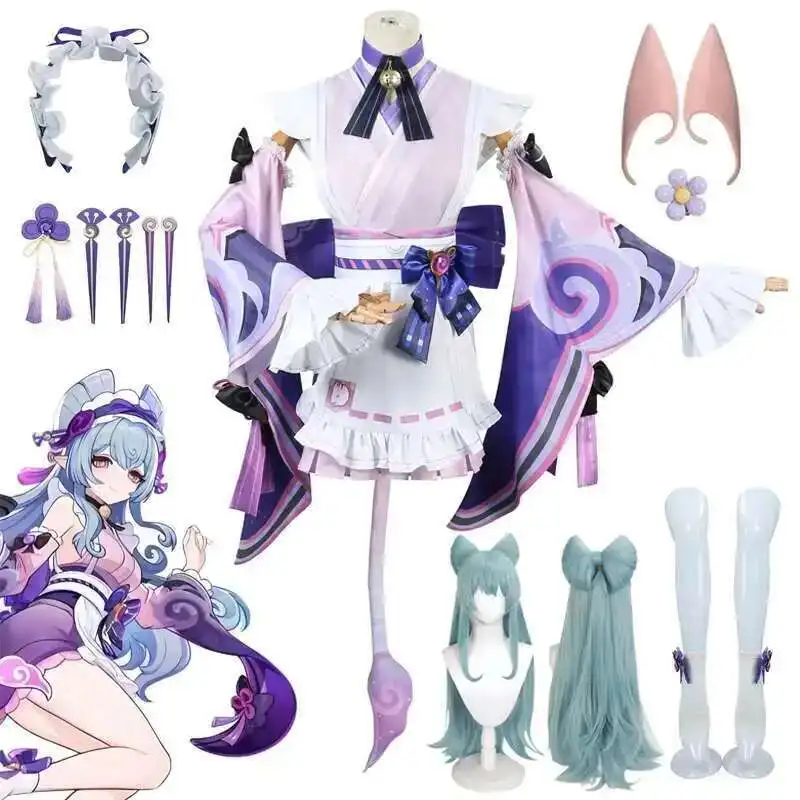 

Game Genshin Impact Yumemizuki Mizuki Cosplay Costume Women Cute Dress Yumemizuki Mizuk Role Play Outfits Suit
