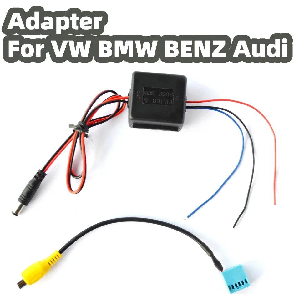 Car Rear View Camera 12V Power Filter Rectifier RCD330 PQ MIB RCA Conversion Adapter Power Helper For VW BMW BENZ Audi