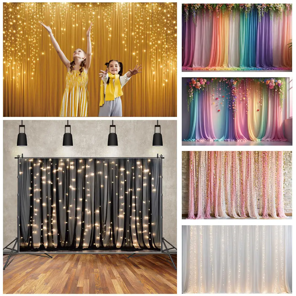 

MOON.QG Black Glod Sequin Curtain Party Decoration Backgrounds for Photographs Backdrop Birthday Wedding Props Baby Shower Photo