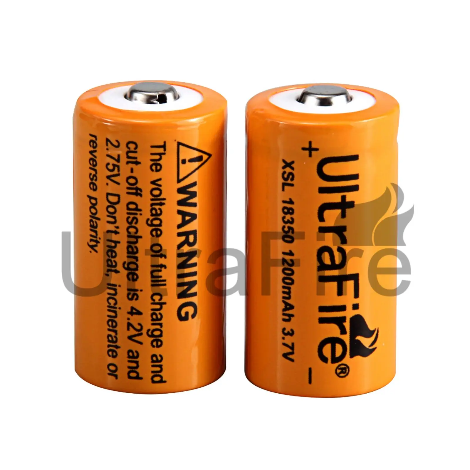 UltraFire 18350 1200mAh 3.7V Rechargeable Li-ion Battery High Capacity Long Life for Camping Light Flashlight Toys Mobile Power