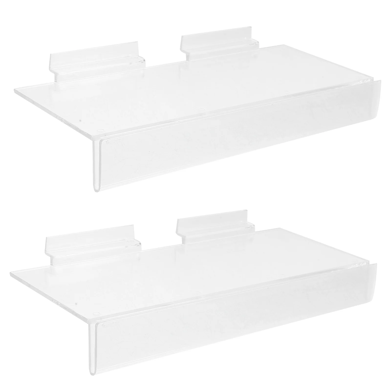 

2 Pcs Shoe Rack Shelf for Shoes Crease Scalable Display Wall Acrylic Clear Shelves