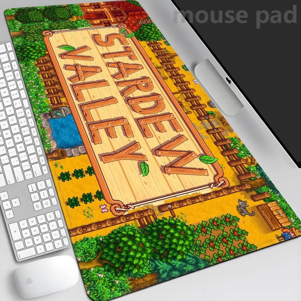 Большой противоскользящий коврик для настольной панели Stardew Valley, игровой коврик для мыши, скоростной коврик, игровые настольные коврики, коврик для клавиатуры и мыши в стиле аниме для офиса