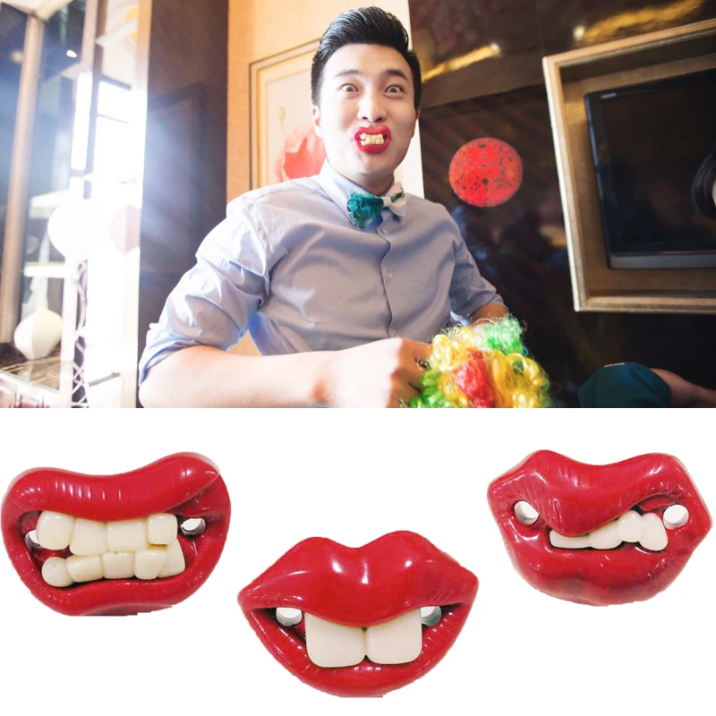 Halloween Funny Buck Teeth Pacifier Wedding Party Tricky Game Beard Props Masquerade Funny lips and teeth Performance Dance Part