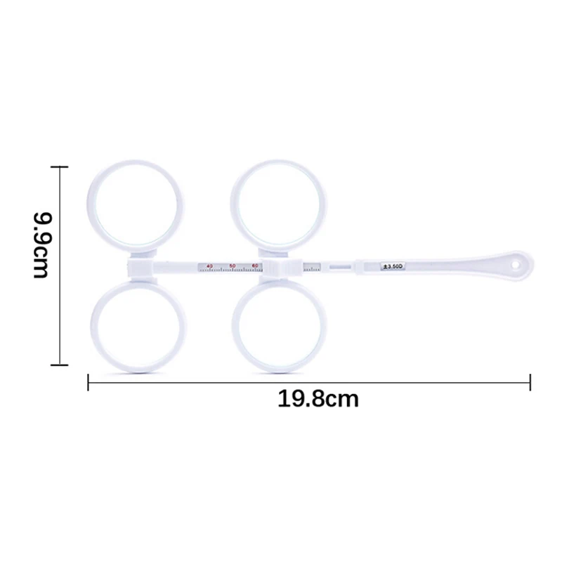 Test de confirmation de lentille rabattable, flipper optique, plastique d'optométrie, ± 0,50 D à ± 4,00 D