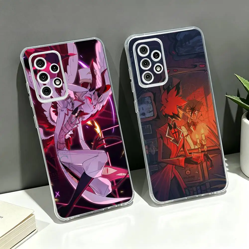 Cartoon H-Hazbin Hotel Lovely Phone Case For Samsung S25+,S24,S21,S22,S23,S30,Ultra,S20,Plus,Fe Transparent Cover