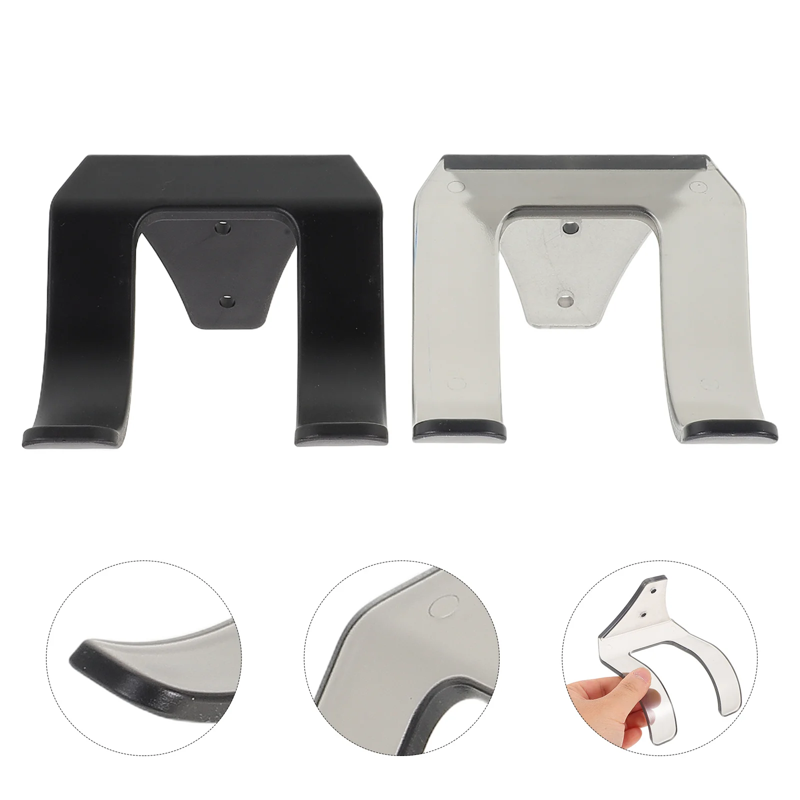 

2Pcs Hair Dryer Holder Countertop - Sleek Translucent Dual Prong Dryer Stand for Dressing Table, Hands-Free Hair Care Tools