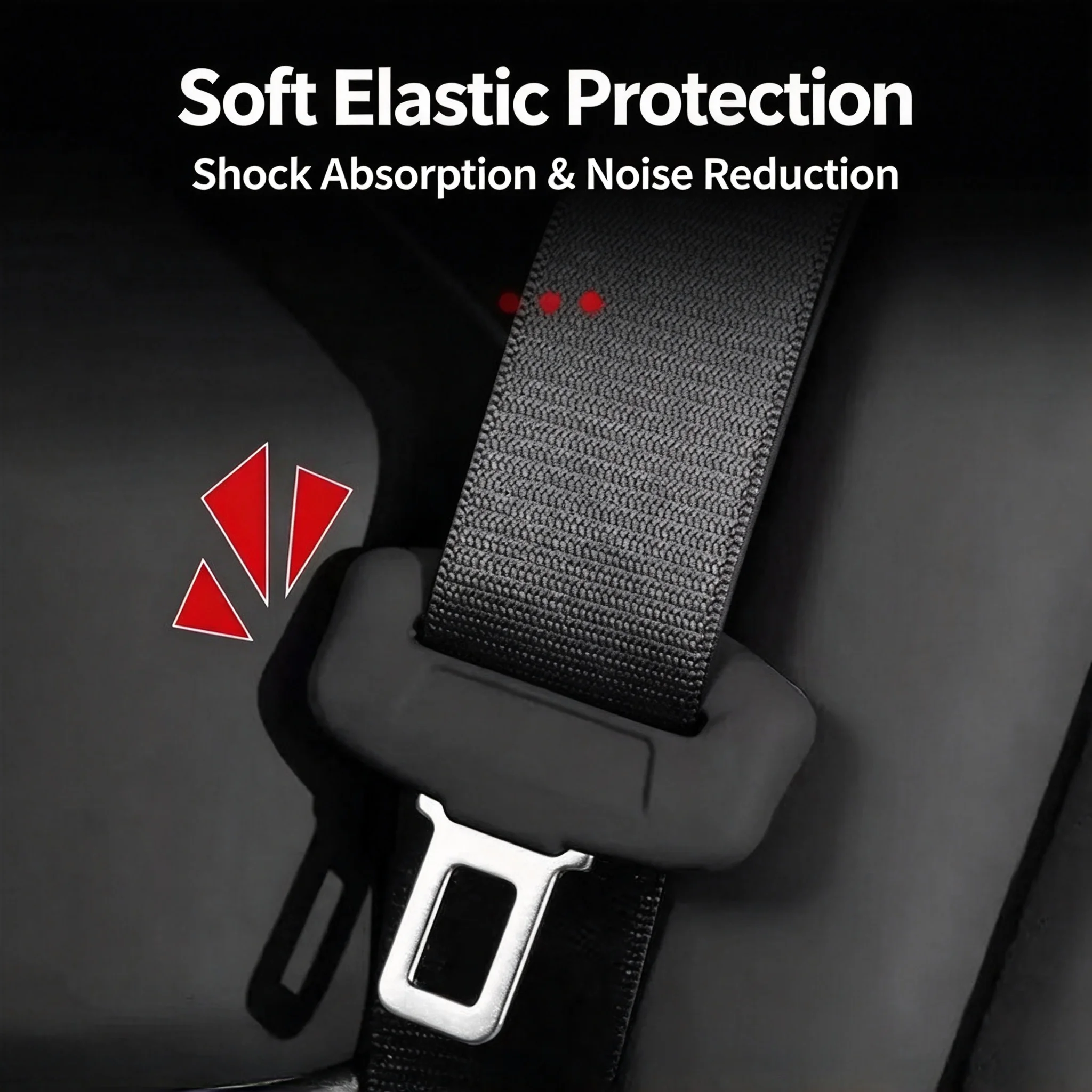 Universal Soft Silicone Car Seat Belt Buckle Cover Anti‑Rattle Noise Eliminate Shock‑Absorbing Anti‑Scratch Protector Sleeve Aut