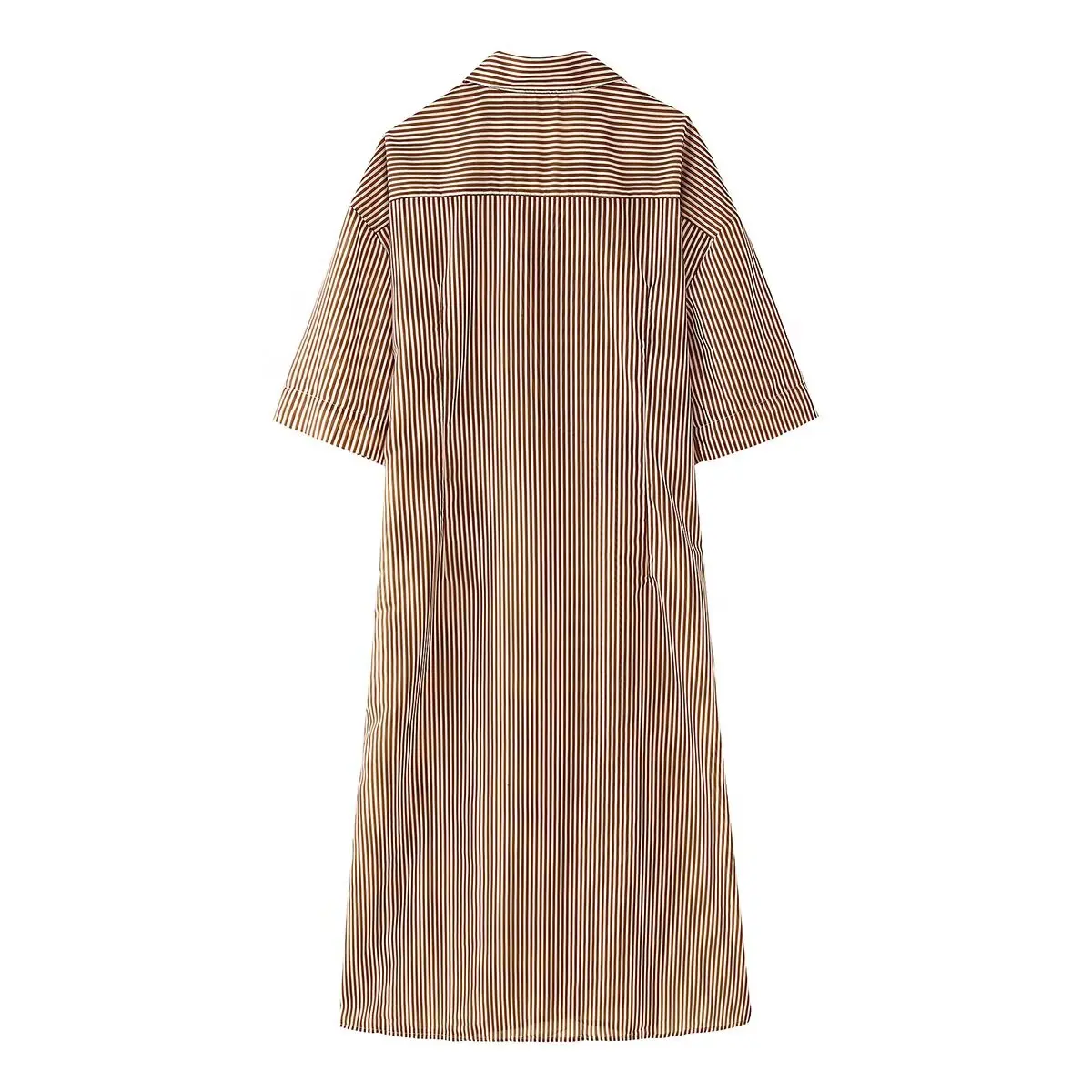 JNLEAOG Spring New Women's Faion Design Stripe Silk irt Dr Loose Waist Polyester Fiber Straight Tube Summer Dr