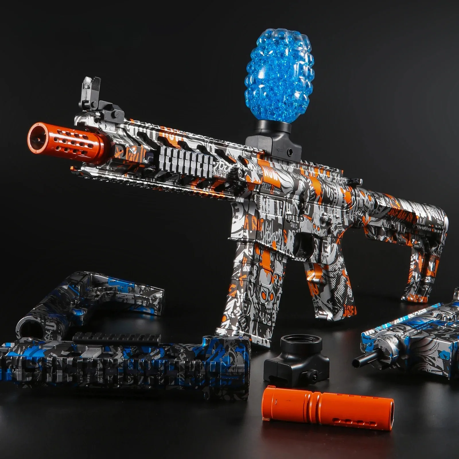 M416 brinquedos elétricos recarregáveis arma totalmente automática ao ar livre jogo de bola de água para batalhas de equipe (sem balas incluídas)