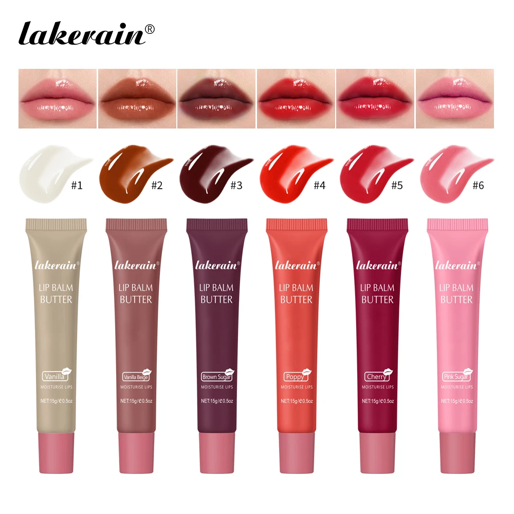 Lakerain Butter Lip Balm  Long Lasting Moisturizing Daily Care Vanilla Flavour Hose Lip Balm Nourishment Smoothing Lip Makeup