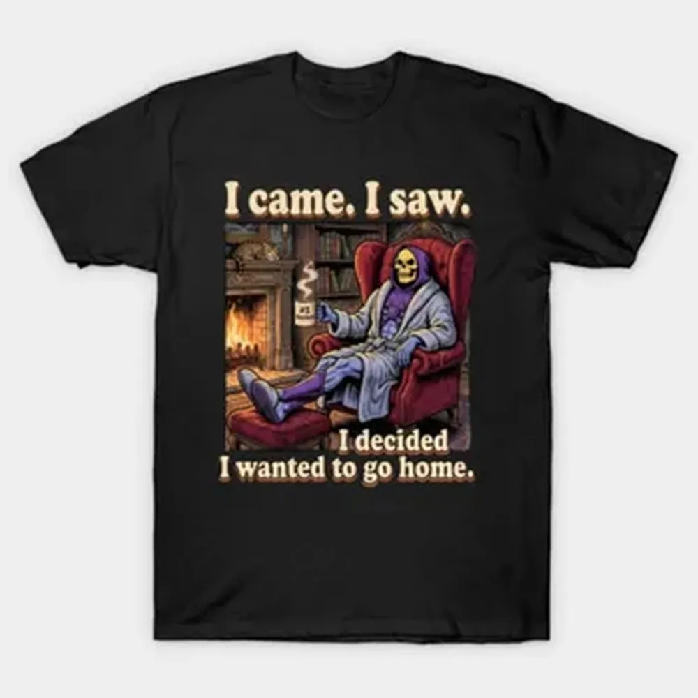 Skeletor - The Relatable Homebody T-shirt For Men Women 100% Cotton T Shirts Short Sleeve Tops 0601-2
