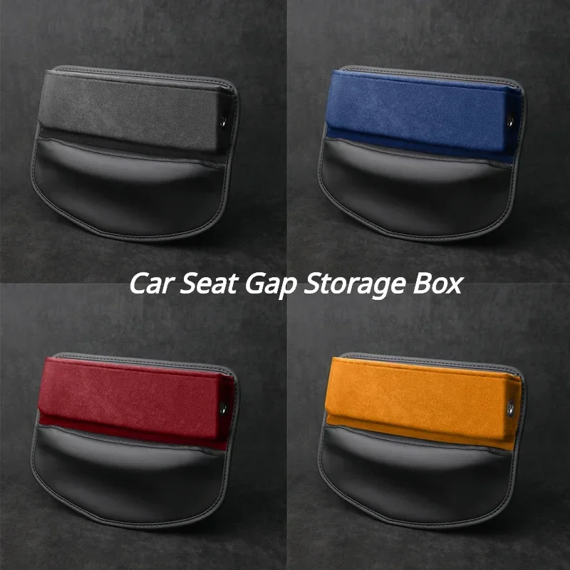 

Car Seat Gap Organizer Storage Box Pocket Universal Wallet Keys Card Cup Phone Holder Suede Leather Auto Interior Accessories